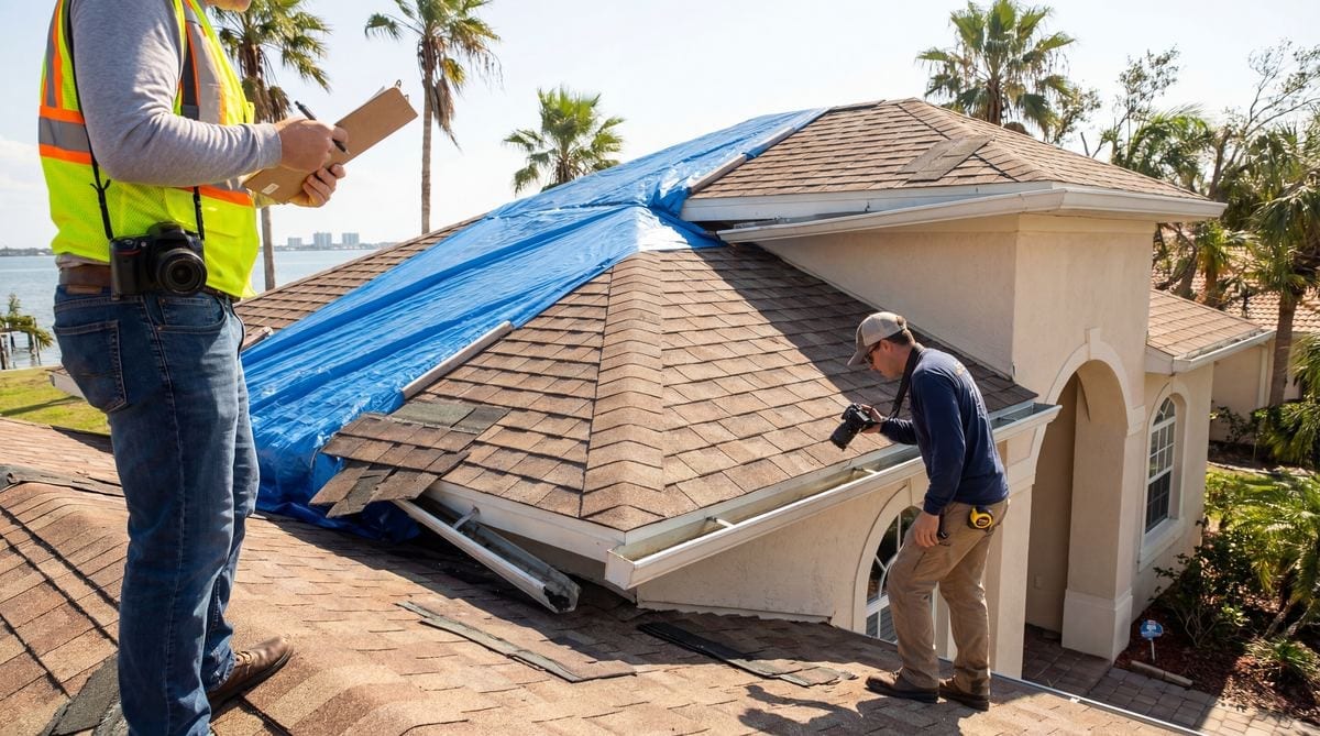 Roof insurance documentation in Tampa Bay