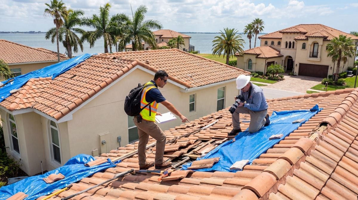 Roof insurance documentation in Tampa Bay