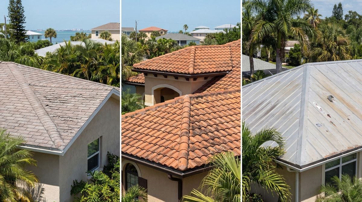 Roof maintenance on a Tampa Bay home