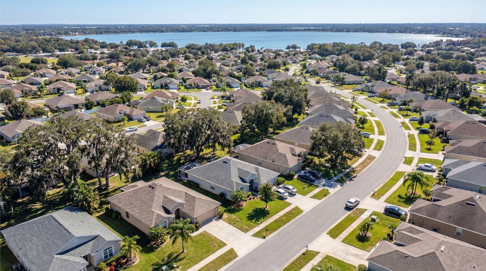 Aerial view of Polk County, FL roofing service area