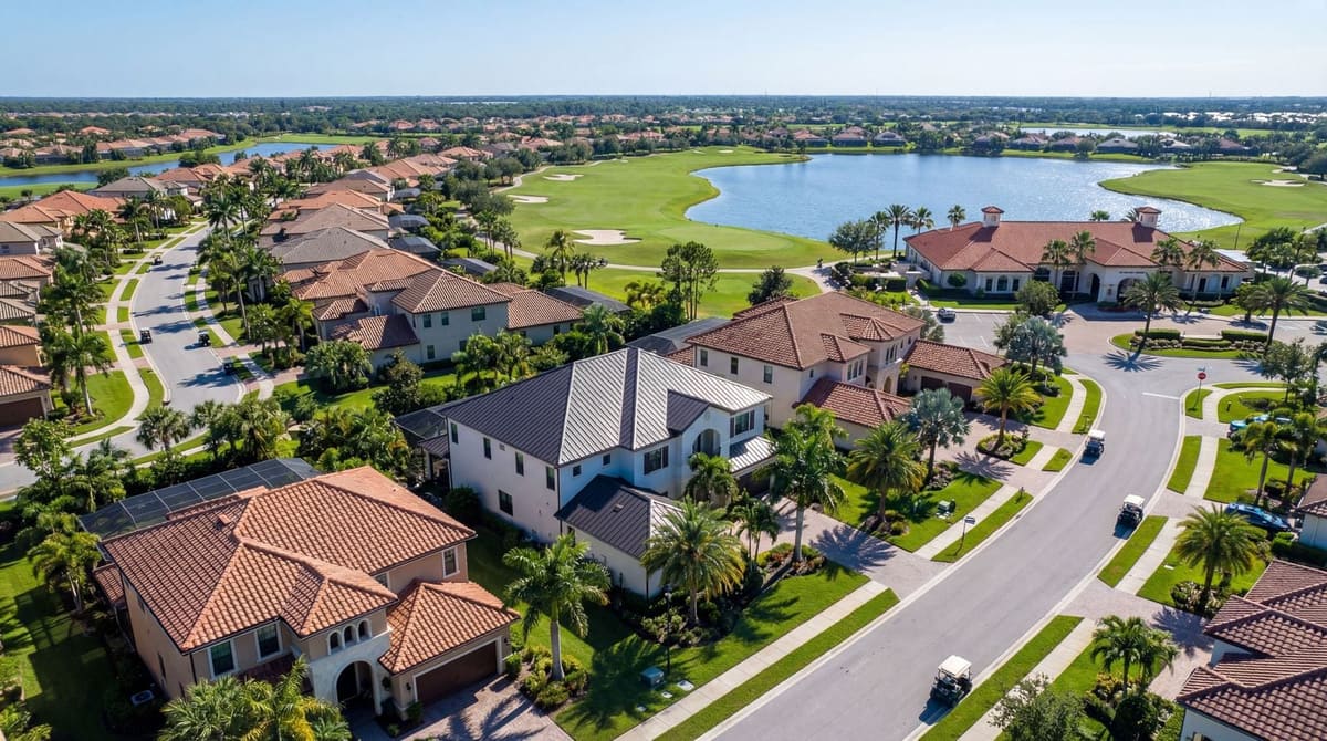 Roofing on a home in Lakewood Ranch, Florida