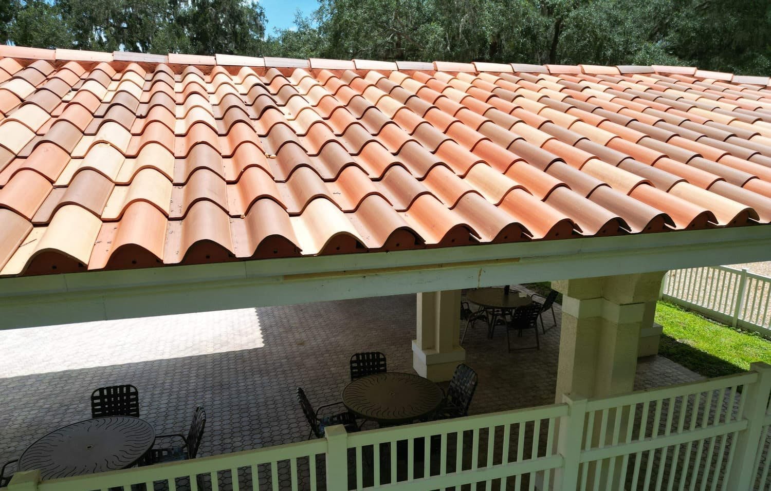 New clay tile roof on a Land O' Lakes, FL home installed by Integrity Roofing of Florida