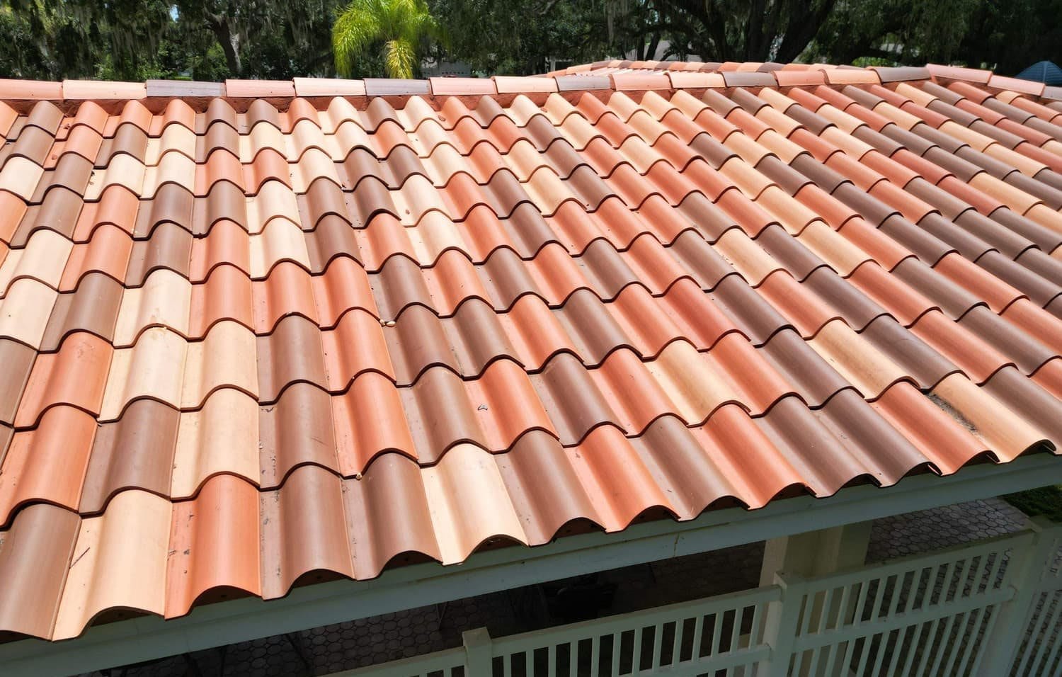 New clay tile roof on a Land O' Lakes, FL home installed by Integrity Roofing of Florida