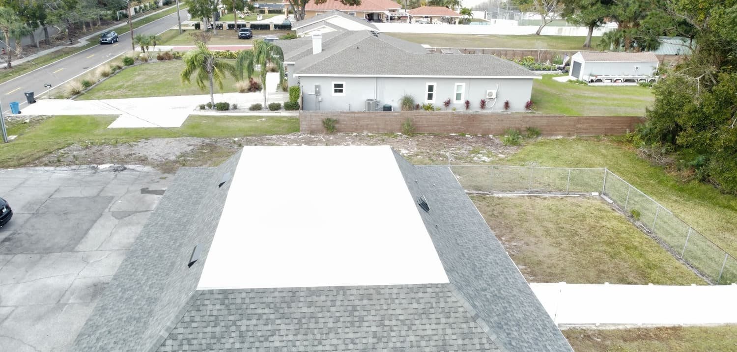 New architectural shingle roof on a Tampa, FL home installed by Integrity Roofing of Florida
